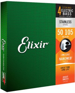 Elixir Nanoweb 14702 Electric Bass Stainless Medium 050-105 