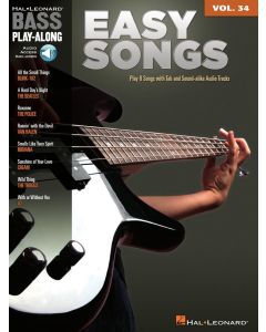 Hal Leonard Bass Play-Along Vol.34   Easy Songs incl online audio