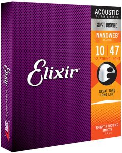 Elixir Nanoweb 11152 80/20 Bronze 12-String Light 010-047