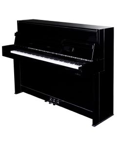 C.Bechstein A-114 Modern Chrom Art Klavier schwarz poliert