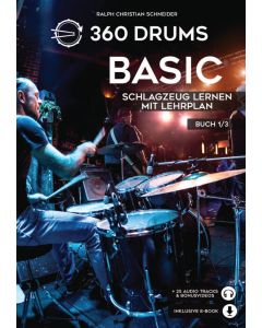 360 Drums Basic, Schlagzeug Lernen mit Lehrplan 1/3