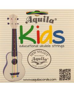 Aquila 160U - Kids - Multi Color Educational Ukulele String Set, Soprano/Concert, high-G