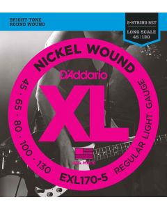 DAddario EXL170-5 Nickel Wound 5-String Bass Light 045-130 Long Scale