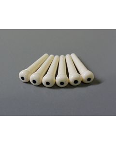 Göldo HW106 Bridge Pins Creme, Black Dot, 6er Set