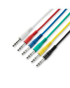 Adam Hall K3BVV0090SET Patchkabel Set, 6,3mm Klinke TRS, 0,9m