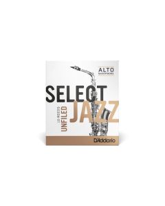 DAddario Select Jazz Altsaxophonblätter Stärke 2M Unfiled