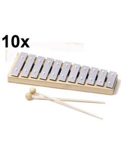 Sonor 10x GP Glockenspiel Sopran,14 Töne C-Dur Skala c3-fis4