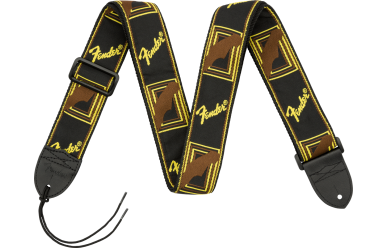 Fender Gitarrengurt 2" Monogrammed Black/Yellow/Brown