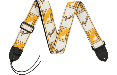 Fender Gitarrengurt 2" Monogrammed White/Brown/Yellow