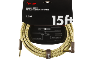 Fender Deluxe Series Instrument Cable 15ft/4.5m Angled/Straight