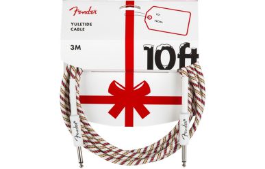 Fender Yuletide XMAS Instrument Cable Red/Green 10f/ 3m