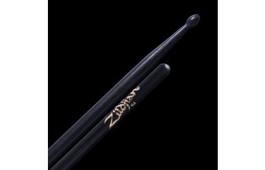 Zildjian Hickory Drumsticks 5A Black, Wood Tip
