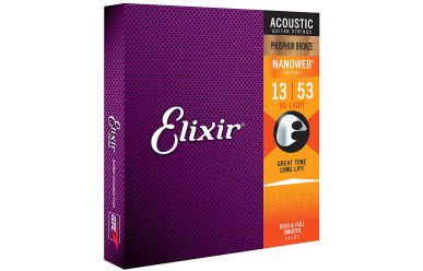 Elixir Nanoweb 16182 Phosphor Bronze HD Light 013-053