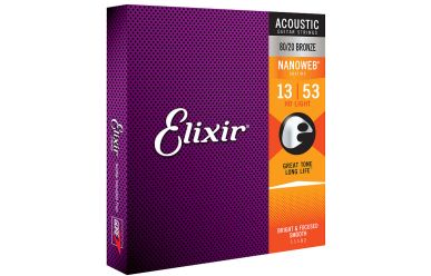 Elixir Nanoweb 11182 80/20 Bronze HD Light 013-053   