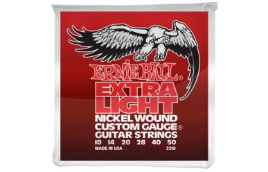 Ernie Ball 2210 Nickel Wound Custom Gauge Extra Light w/ wound G .010 - .050