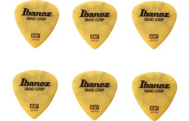 Ibanez Flat Pick Sand Grip Crack Modell gelb Heavy