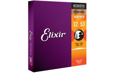 Elixir Nanoweb 16052 Phosphor Bronze Light 012-053