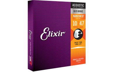 Elixir Nanoweb 11002 80/20 Bronze Extra Light 010-047