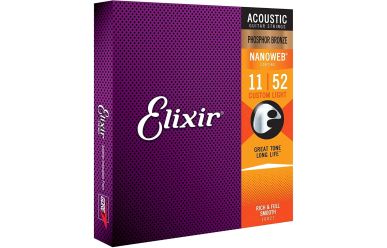 Elixir Nanoweb 16027 Phosphor Bronze Custom Light 011-052