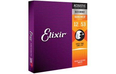 Elixir Nanoweb 11052 80/20 Bronze Light 012-053