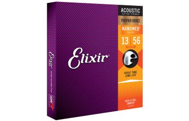 Elixir Nanoweb 16102 Phosphor Bronze Medium 013-056