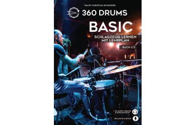 360 Drums Basic, Schlagzeug Lernen mit Lehrplan 1/3