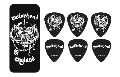 Plektren Motörhead War Pig Pick Tin, 6 Picks, War Pig Motive, .88 mm black