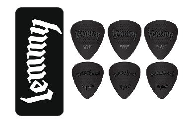 Plektren Motörhead Lemmy Pick Tin, 6 Picks. 88 mm black