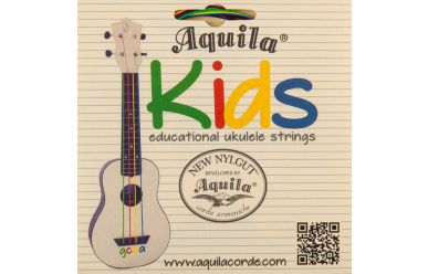 Aquila 160U - Kids - Multi Color Educational Ukulele String Set, Soprano/Concert, high-G