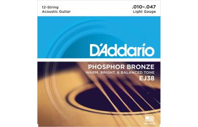 DAddario EJ38 Phosphor Bronze 12-String Light 010-047