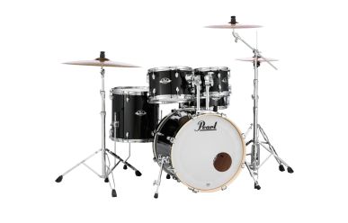 Pearl Export Drumset Jet Black, inkl. Becken 20/10/12/14" 