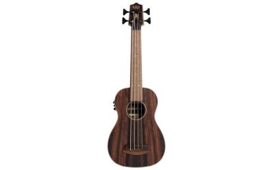 Kala U-Bass Striped Ebony, Fretted, Metal Strings. with Deluxe Bag