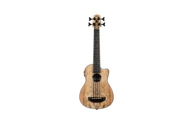Kala U-Bass Spalted Maple, Fretted, with Deluxe Bag