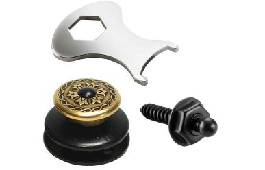 Loxx Strap Lock Set Electric Victorian Messing/Black Chrome