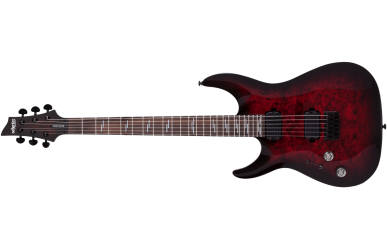 Schecter Omen Elite 6 Black Cherry Burst Lefthand