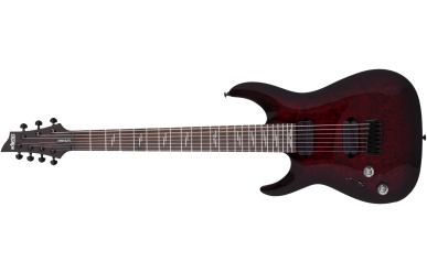 Schecter Omen Elite 7 Black Cherry Burst Lefthand