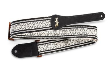 Taylor Academy Strap White/Black Jacquard Cotton 2"