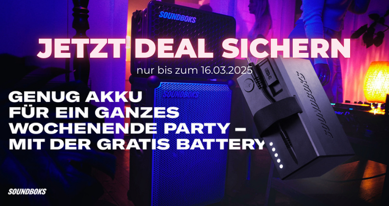 Soundboks Zusatzakku gratis